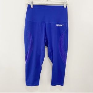 GYMSHARK Fusion Cropped Leggings in Indigo Size Small NWT